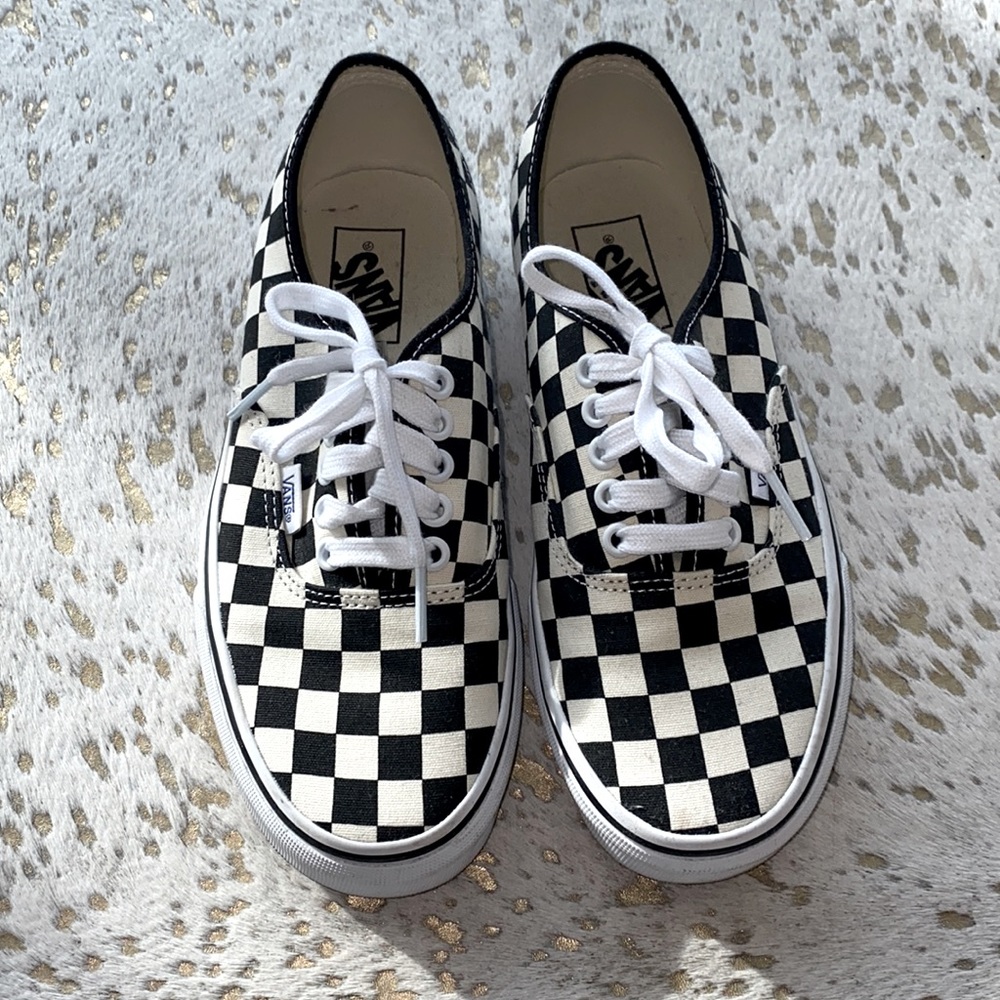 Vans Checkerboard Lace Up Sneakers